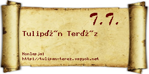 Tulipán Teréz névjegykártya