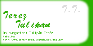 terez tulipan business card